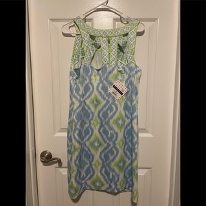 Gretchen Scott Dress NWT Size XL Lime & Blue